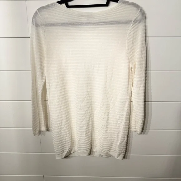 LOFT Ivory Textured Knit Top - Picture 3 of 3